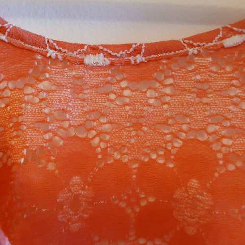 See through women's blouse one size like new, colorful with flowers