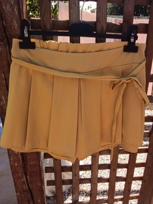 Fullah Sugah skirt shorts, size S, yellow