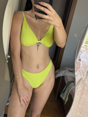 Calzedonia μπικίνι με λεοπάρ σχέδιο σε λάιμ