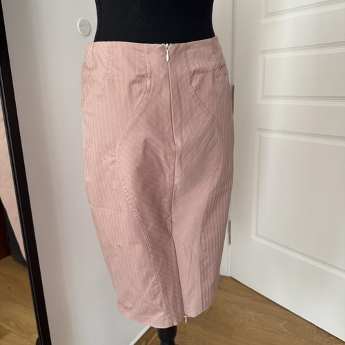 Kenté women's suit used, dusty pink pinstripe set with skirt