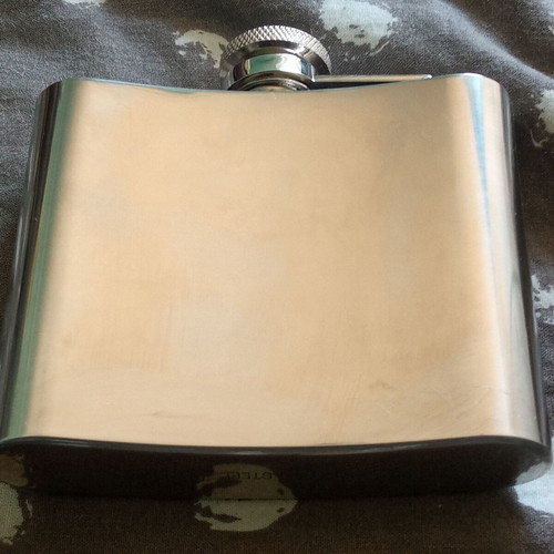 Vintage Lucky Strike promotional flask used