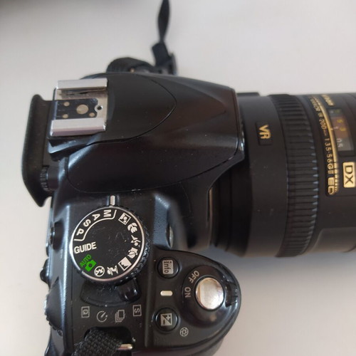 Nikon D3100 DSLR camera used with AF-S DX Nikkor 18-200mm f/3.5-5.6G ED VR lens