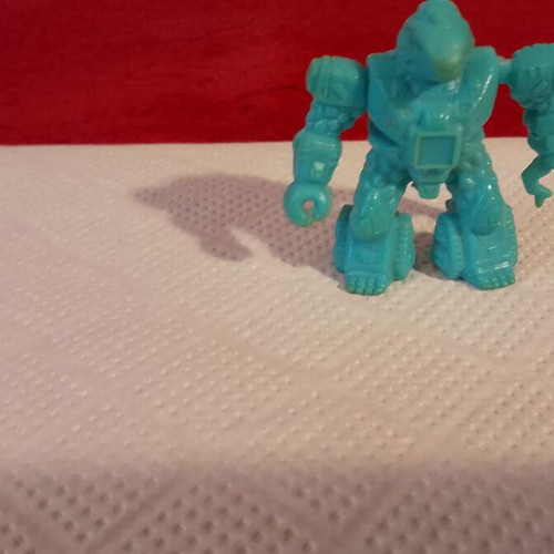Miniature figures Teratomachoi 1985 used, turquoise color