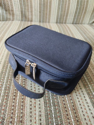 Vichy toiletry bag like new, blue, reinforced with handle