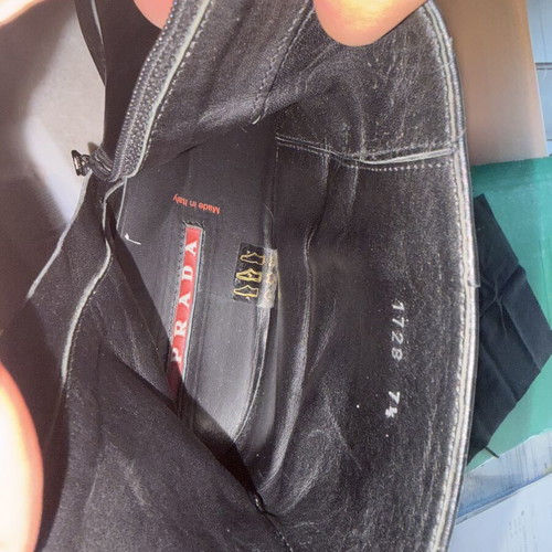Prada black ankle boots size 7.5 (41.5)