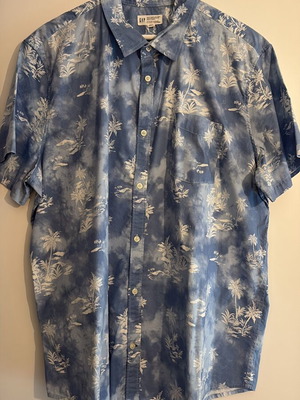 Gap short-sleeve shirt like new, blue, XXL