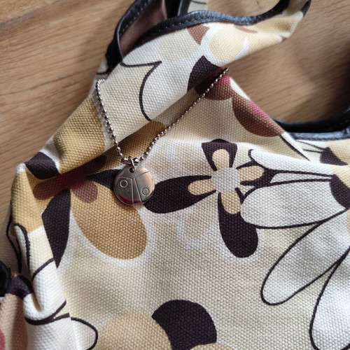 Coccinelle fabric shoulder bag like new, beige and brown