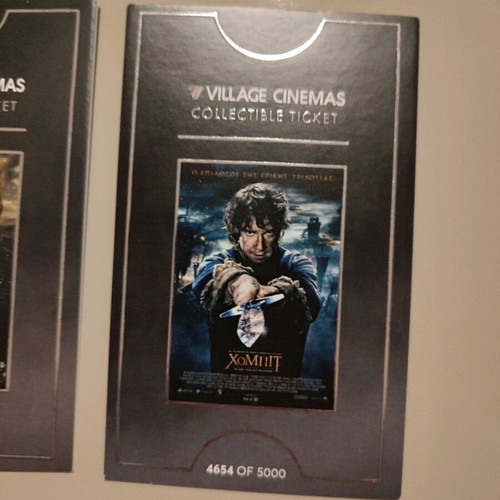 Συλλεκτικά εισιτήρια Village cinema μεταχειρισμένα, Lord of the Rings και Hobbit