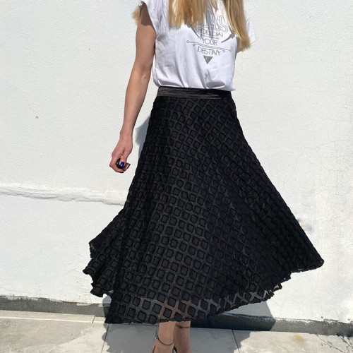 Inverso midi skirt like new, A-line, size M, black