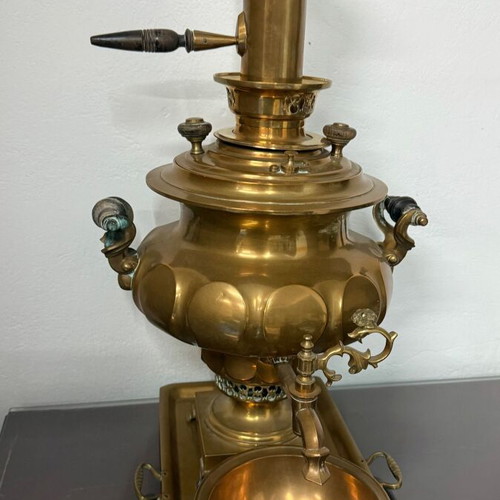 Antique Russian brass samovar 1870 used