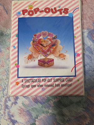POP-OUTS vintage τρισδιάστατη ευχετήρια κάρτα για την Ημέρα του Αγίου Βαλεντίνου