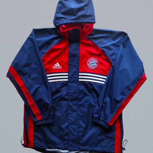 Vintage Bayern Munich x Adidas Hooded Rain Jacket, Like New, Men’s Large