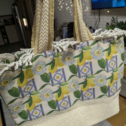 Shoulder beach bag new multicolor with unique weaving