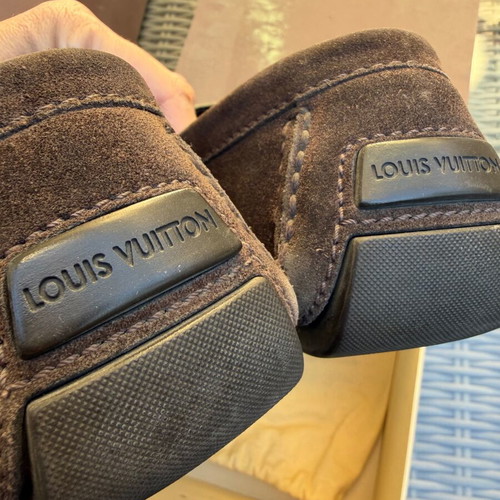 Louis Vuitton shoes used, brown moccasin size 43 with box