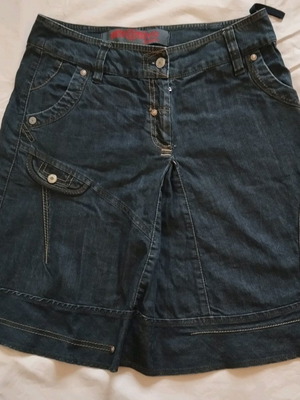 Attrattivo Jeans φούστα midi τζιν σαν καινούργιο, μέση 38 εκ, μπλε