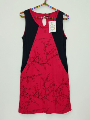 WD summer mini-midi dress women 100% cotton new, size S