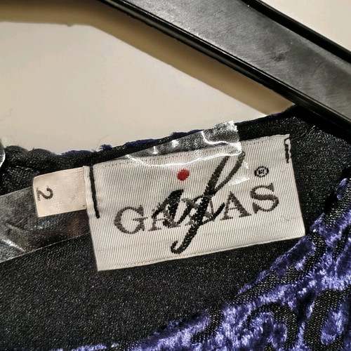 Ganas dark blue dress with velvet details like new