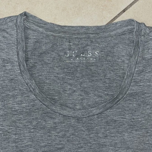 Guess Los Angeles T-shirt grey with glitter logo print size S like new