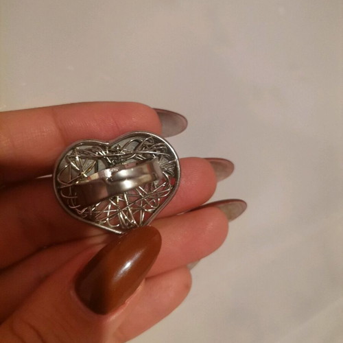 Heart ring like new, women's faux
