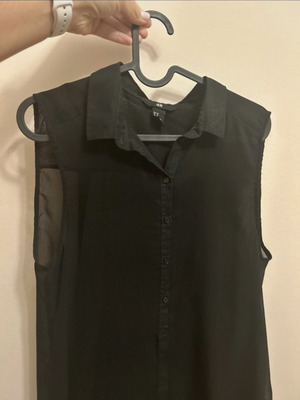 Πουκάμισο H&M see-through large σαν καινούργιο, μαύρο