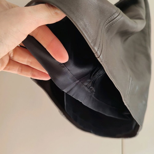 Mini skirt made of faux leather like new, brown, size XS