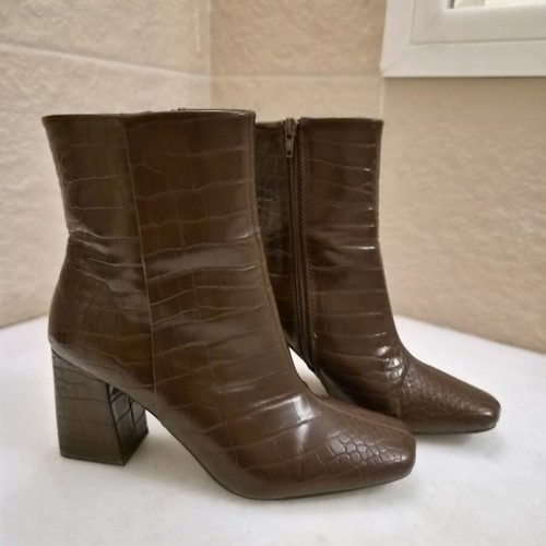 Arte Piedi ankle boots like new, croco pattern, heel 8cm, size 39, brown