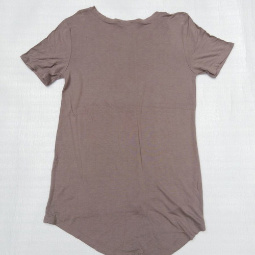 Zara Basic short-sleeve shirt taupe with subtle print like new