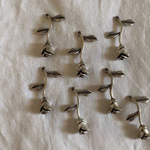 Vintage roses charms new for jewelry making and crafts