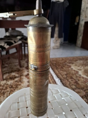 Antique brass coffee grinder like new