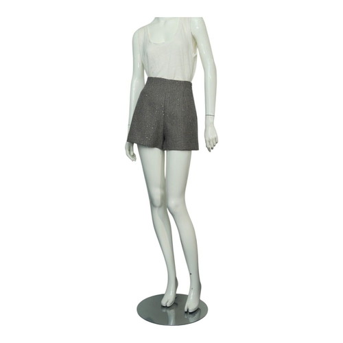 Sandro gray woolen shorts with sequins size 34 used