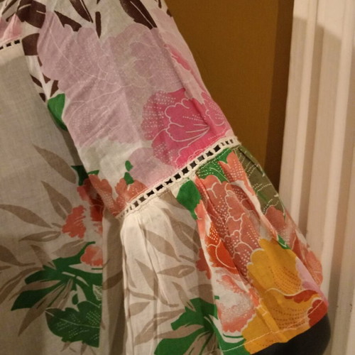 Reserved floral tunic blouse oversized, new, 100% cotton