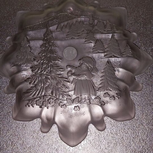 Mikasa Glas Christmas plate new, 25 cm diameter