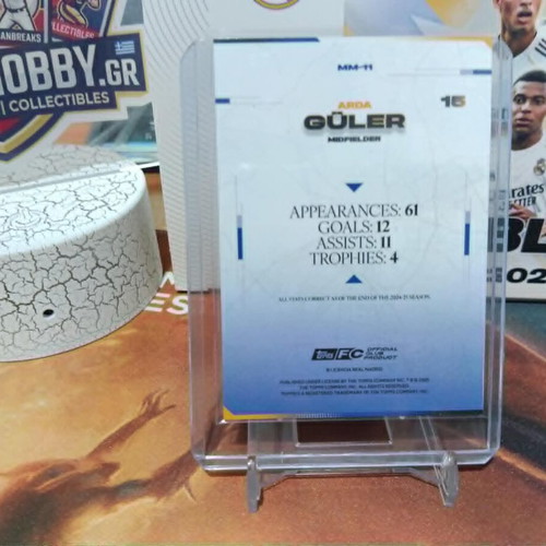 Arda Güler 01/15 Serial Numbered 2025-26 Topps Real Madrid Los Blancos Card near mint