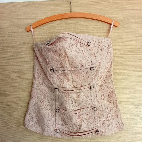 Strapless blouse Bianco used, pink, size medium