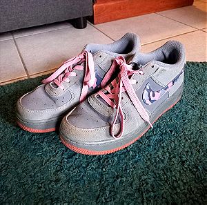 Nike Air Force gray and pink cameo shoes