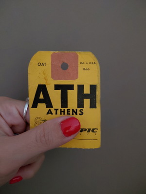 Αυθεντική ετικέτα αποσκευών Olympic Airlines