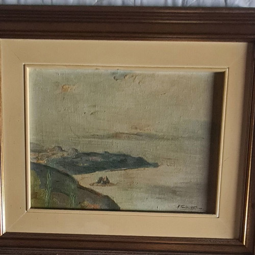 Oil painting artwork signed like new