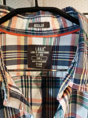 H&M men's shirt used, size L, multicolored
