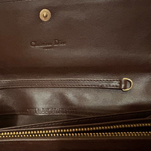 Lady Dior Woven brown wallet like new