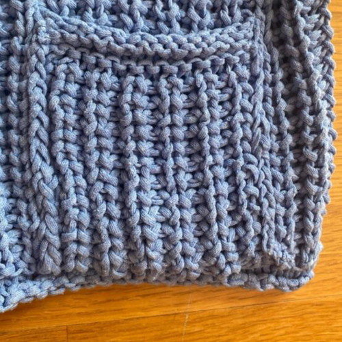 Zara blue knitted vest with gold buttons