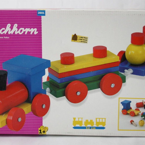 Eichhorn wooden train 52cm with wagons and removable parts new
