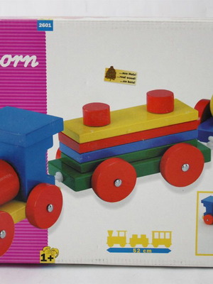 Eichhorn wooden train 52cm with wagons and removable parts new