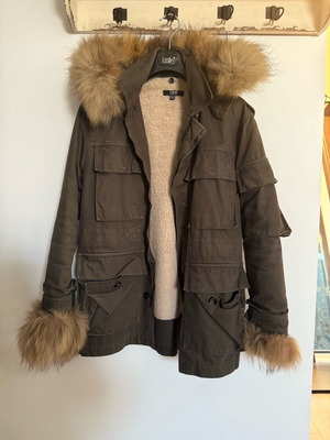 Zini jacket used, green, size S, with removable fur