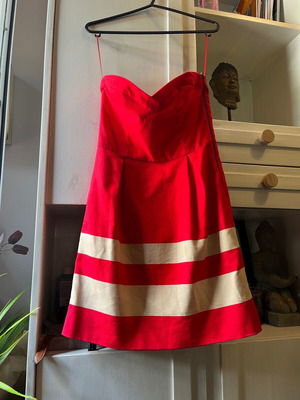 Zara strapless dress S coral like new