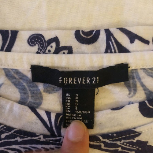 Forever21 blouse used, size S, unique pattern