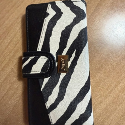 Fragola striped large wallet like new, black and white