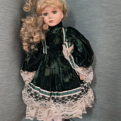 Porcelain doll used 40 centimeters vintage