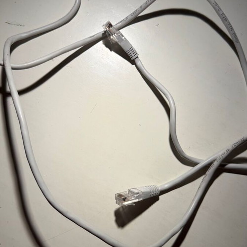 Ethernet RJ45 Cat.5 UTP cable white, like new