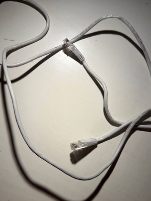 Ethernet RJ45 Cat.5 UTP cable white, like new