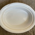 Large serving dish like new with metal base